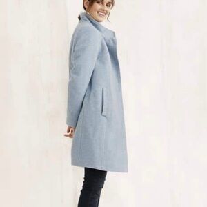 Part Two Isabellas Light Blue Collar Coat - Modern Minimalist - Sz 44